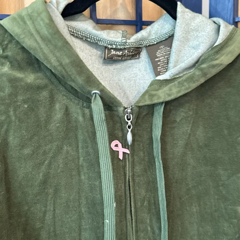 Green Velour Tracksuit Set – Jane Ashley Lounge Set – Size small - Picture 7 of 7